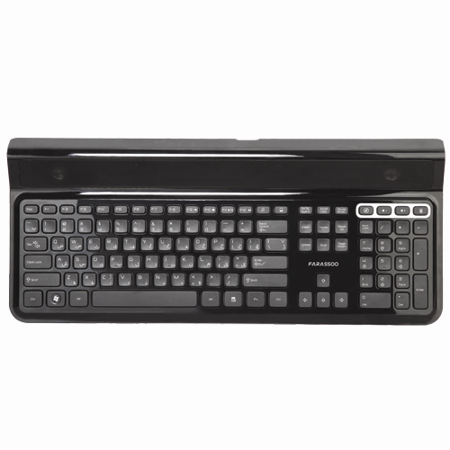 خرید کیبرد فراسو مدل FCR-5757 USB | دارای خروجی صدا با ۱۱۸ کلید و کلیدهای میانبر مالتی مدیا استوک