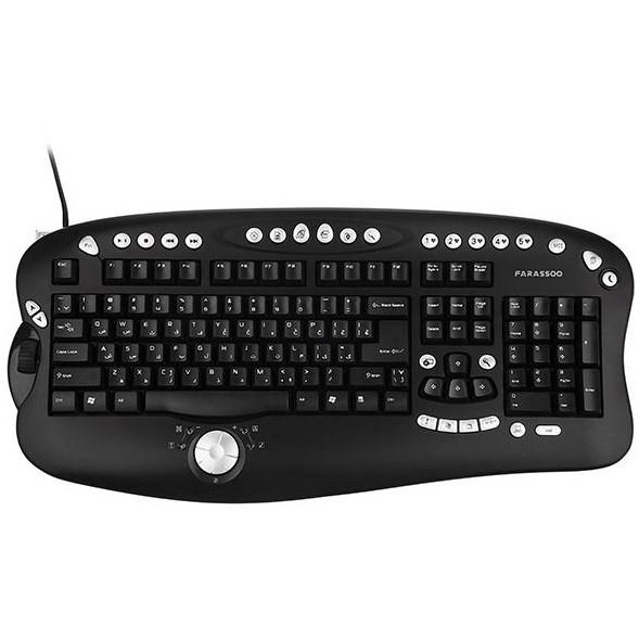 خرید کیبرد باسیم فراسو FCR-8900 USB | کلید و ۲۹ کلید میانبر استوک