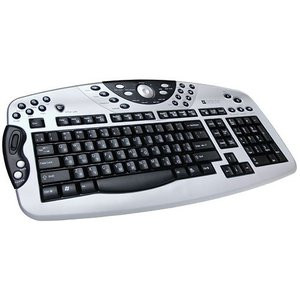 کیبورد سیمی PS2 فراسو مدل FCR-8600 نقرهای با طراحی استاندارد ۱۰۴ کلید استوک