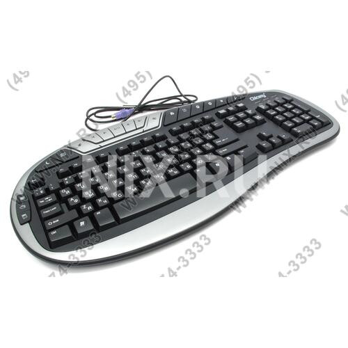 کیبورد سیمی نقرهای مدل KB-0512 با اتصال PS2 استوک