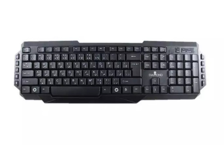 کیبورد سیمی مشکی یونیتک مدل K500 با اتصال PS2 استوک