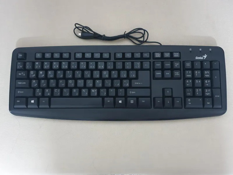 خرید کیبورد سیمی جنیوس مدل GK-100011 USB مشکی استوک