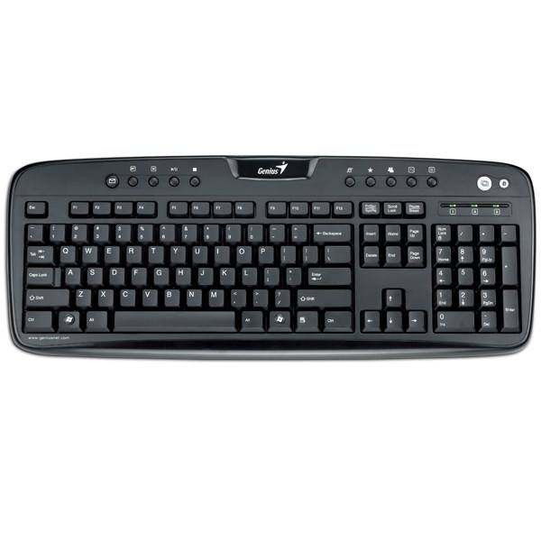 خرید کیبورد سیمی جنیوس مدل KB-220e PS/2 مشکی استوک