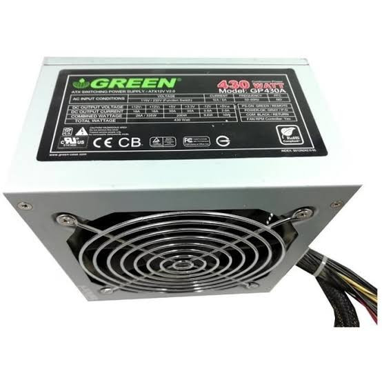 خرید پاور گرین مدل GP430A ۴۳۰ وات | غیر ماژولار ۸۰ پلاس برنز با کابلهای تخت استوک