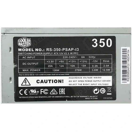 خرید پاور کامپیوتر کولر مستر مدل RS-350-PSAP-I3 ۳۵۰ وات استوک