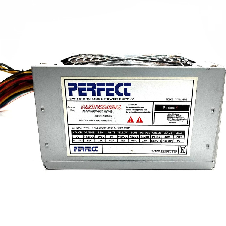 خرید پاور کامپیوتر پرفکت مدل 720V-F12-8P-E | ۴۰۰ وات واقعی استوک