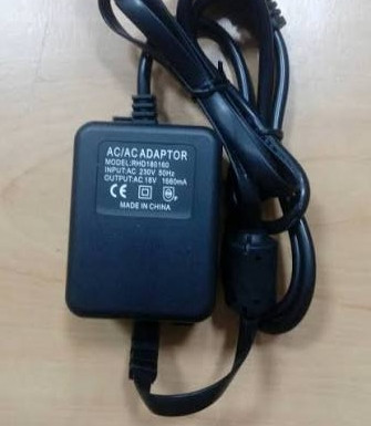 آداپتور HuntKey RHD180160 منبع تغذیه ۱۸ ولت ۱.۶ آمپر مخصوص نمایشگرها و تجهیزات صوتی تصویری استوک