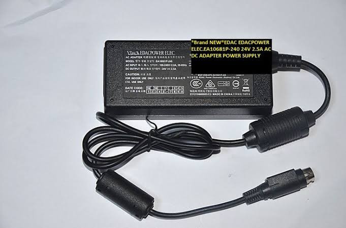 آداپتور فیش پرینتر و تجهیزات فروشگاهی EDAC EA10681P-240 24V 2.5A 60W استوک