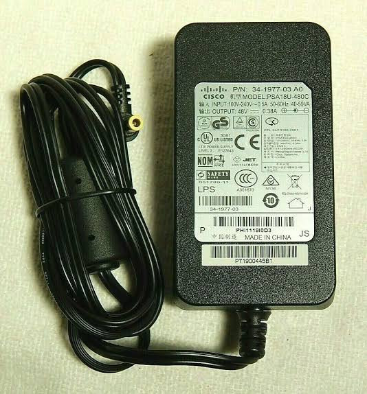 آداپتور تلفن تحت شبکه و اکسس پوینت سیسکو Cisco PSA18U-480C خروجی 48V استوک