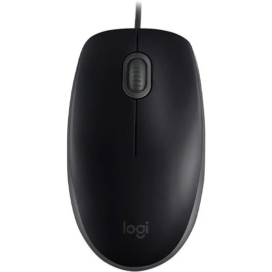 موس سیمی بیصدا لاجیتک Logitech B110 Silent USB مناسب کامپیوتر، لپتاپ و محیطهای اداری استوک