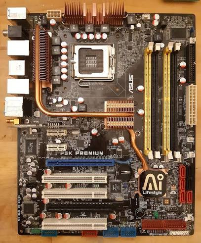 مادربرد ASUS P5K Premium سوکت LGA775 حرفهای مناسب کامپیوتر گیمینگ و ورکاستیشن استوک