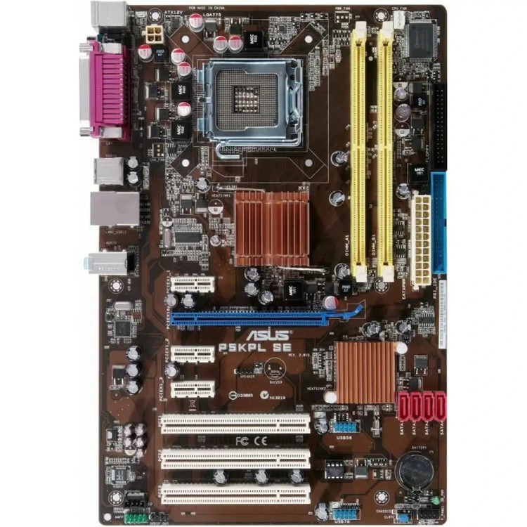 مادربرد ASUS P5KPL SE همراه پردازنده Intel Pentium E5500 و فن اورجینال استوک
