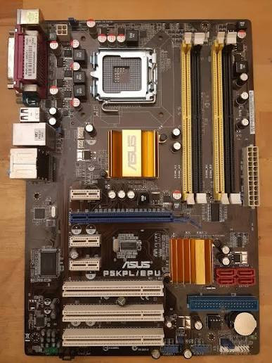 مادربرد ASUS P5KPL/EPU همراه پردازنده Intel Pentium E5500 و فن اورجینال استوک