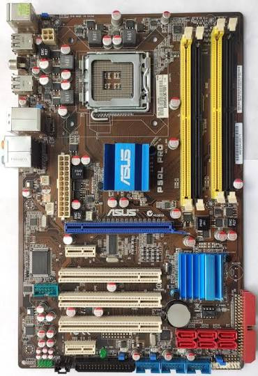 مادربرد ASUS P5QL PRO همراه پردازنده Intel Pentium E5500 و فن اورجینال استوک