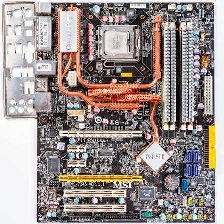 مادربرد MSI P35 Platinum DDR2 همراه پردازنده Intel Pentium E5500 و فن اورجینال استوک