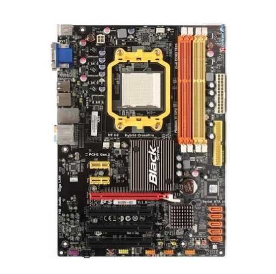 مادربرد ECS A880GM-AD3 DDR3 همراه پردازنده و فن اورجینال استوک