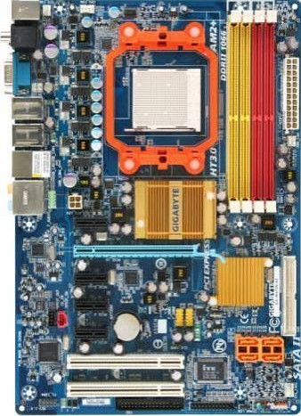 مادربرد Gigabyte GA-MA770-S3 DDR2 همراه پردازنده و فن اورجینال استوک