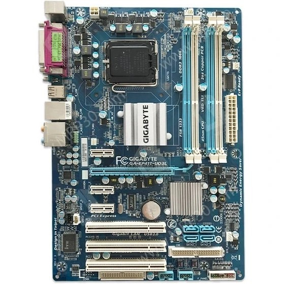 مادربرد Gigabyte GA-EP41T-UD3L DDR3 همراه پردازنده Intel Pentium E5500 و فن اورجینال استوک