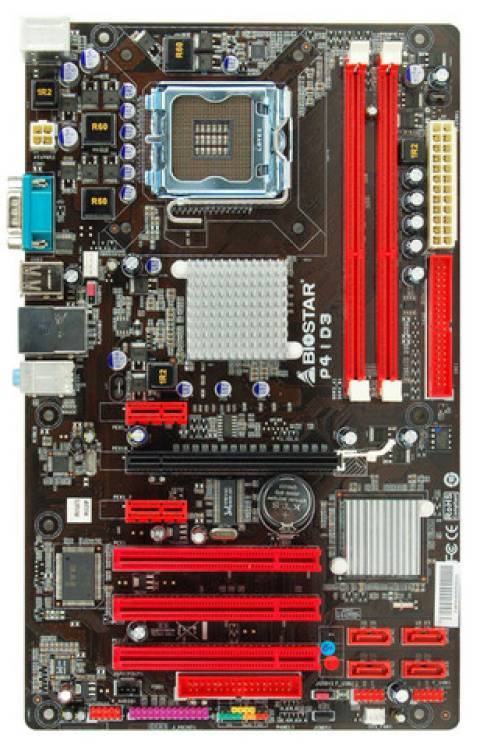 مادربرد Biostar P41D3 DDR3 همراه پردازنده Intel Pentium E5500 و فن اورجینال استوک