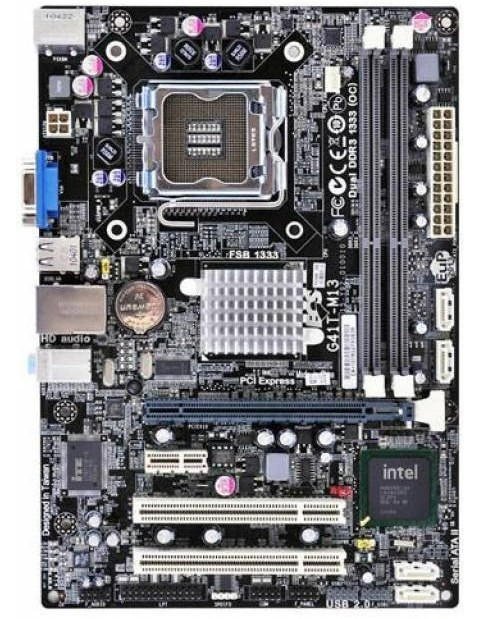 مادربرد ECS G41T-M13 DDR3 همراه پردازنده Intel Pentium E5500 و فن اورجینال استوک