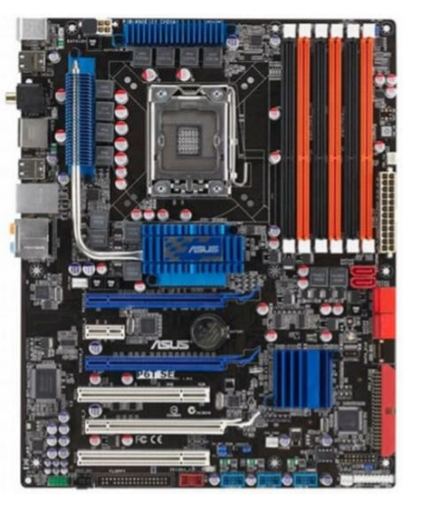 مادربرد کمیاب حرفهای ASUS P6T SE X58 همراه پردازنده Intel Core i7-930 و فن اورجینال | ورکاستیشن، رندر و سیستمهای حرفهای استوک