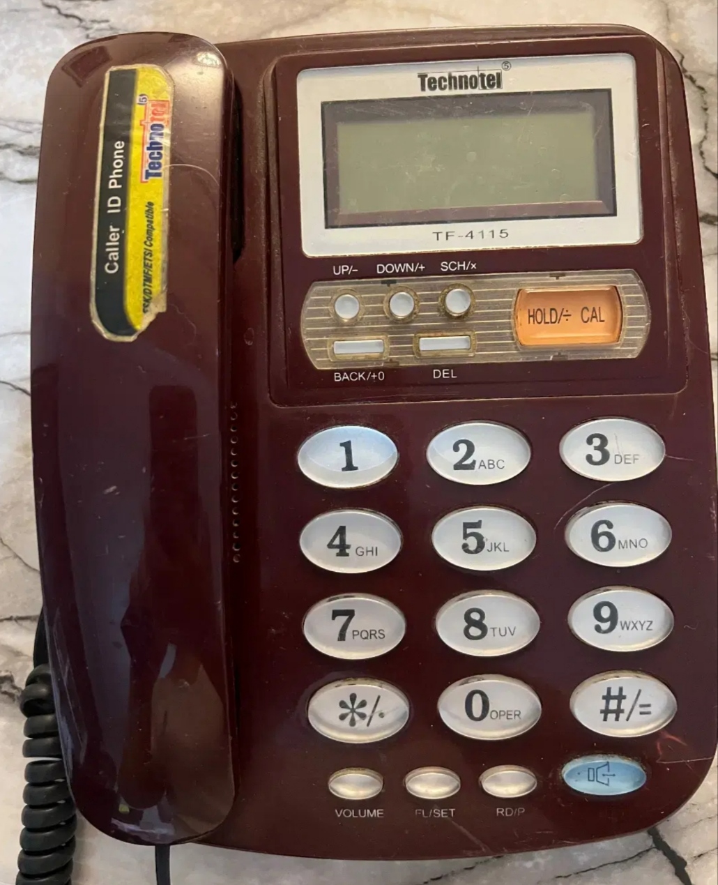 تلفن رومیزی TECHNOTEL TF-4115 استوک | کالر آیدی، اسپیکر، نمایشگر LCD