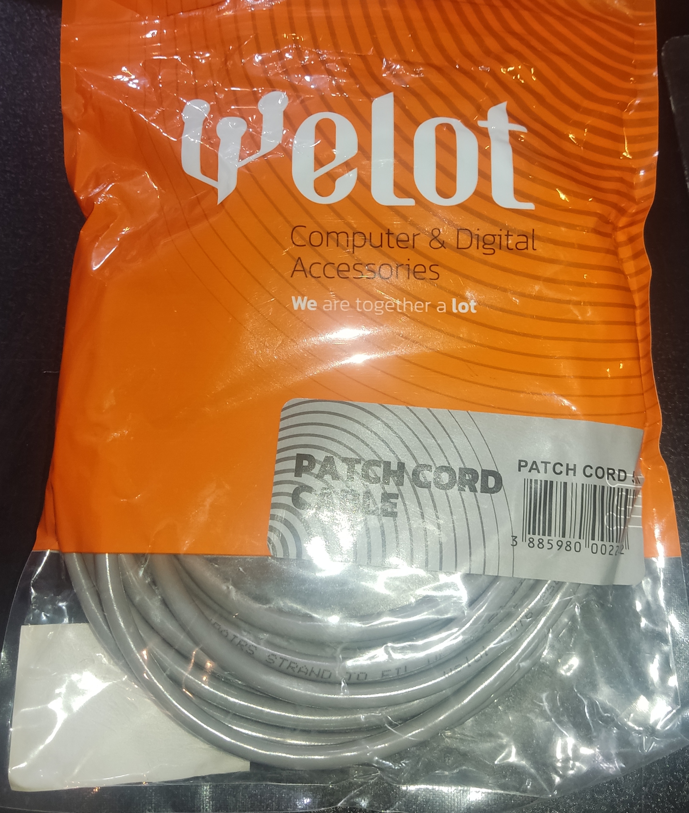 کابل شبکه PATCH CORD CAT6 YELOT طول 5 متر نو | مناسب شبکه گیگابیت، مودم، روتر و کامپیوتر