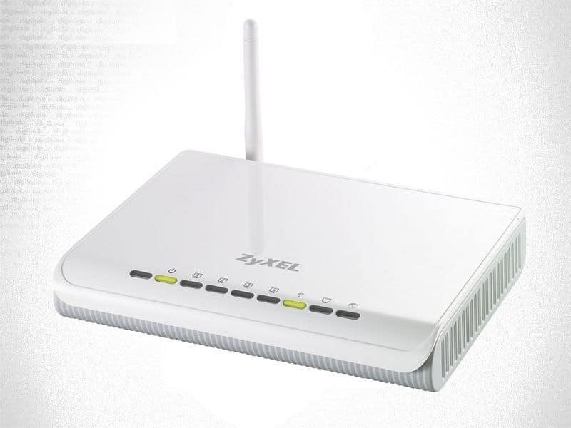 مودم روتر بی‌سیم ZyXEL P-660HW-T1 V3 استوک | مناسب اینترنت ADSL خانگی و اداری با 4 پورت LAN