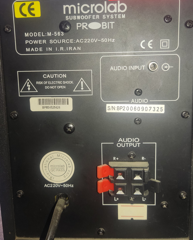 اسپیکر دو تکه رومیزی MICROLAB PROBIT M-583 مناسب کامپیوتر تست کامل مهلت تست ۷ روزه سلامت ۱۰۰٪ | آران پی سی