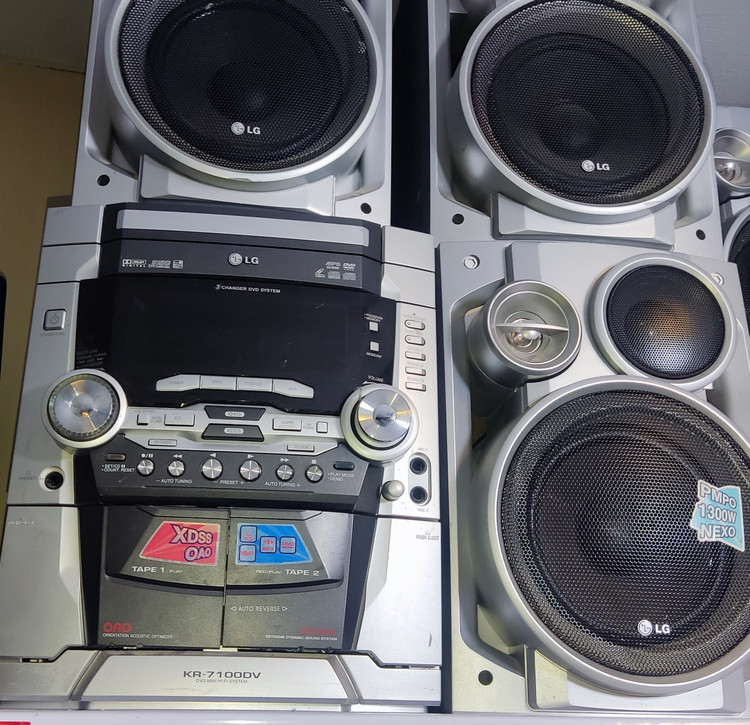 ضبط صوت LG KR-7100DV به همراه ۴ اسپیکر مناسب منزل و پخش موسیقی تست کامل مهلت تست ۷ روزه سلامت ۱۰۰٪ | آران پی سی