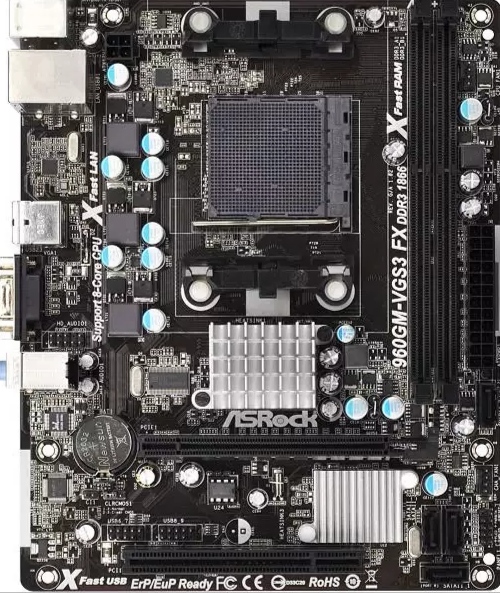 مادربرد DDR3 ASRock 960GM-VGS3 با CPU AMD Sempron X145 و فن اورجینال مناسب کامپیوتر اداری تست کامل مهلت تست ۷ روزه سلامت ۱۰۰٪ | آران پی سی