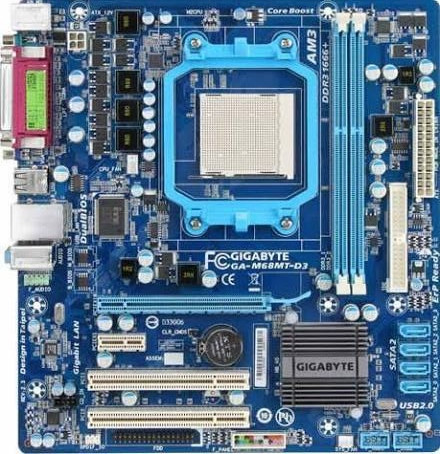 مادربرد DDR3 GIGABYTE GA-M68MT-D3 با CPU AMD Athlon II X2 260 مناسب سیستم اداری و خانگی تست کامل مهلت تست ۷ روزه سلامت ۱۰۰٪ | آران پی سی