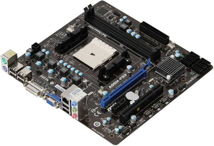 مادربرد MSI A55M-P33 با CPU AMD A4-3300 و فن اورجینال مناسب سیستم خانگی تست کامل مهلت تست ۷ روزه سلامت ۱۰۰٪ | آران پی سی