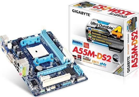 مادربرد تا ۳۲ گیگ ساپورت Gigabyte GA-A55M-DS2 با CPU AMD A4-3400 و فن اورجینال مناسب سیستم خانگی و اداری تست کامل مهلت تست ۷ روزه سلامت ۱۰۰٪ | آران پی سی