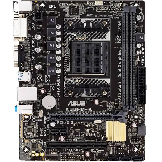 مادربرد ASUS A68HM-K با CPU AMD A4-4000 و فن اورجینال مناسب سیستم اداری و خانگی تست کامل مهلت تست ۷ روزه سلامت ۱۰۰٪ | آران پی سی