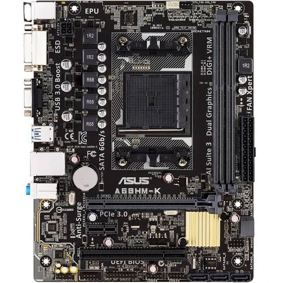 مادربرد ASUS A68HM-K با CPU AMD A4-4000 و فن اورجینال مناسب سیستم اداری و خانگی تست کامل مهلت تست ۷ روزه سلامت ۱۰۰٪ | آران پی سی