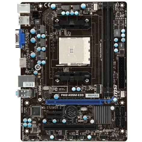 مادربرد MSI FM2-A55M-E33 با CPU AMD A4-5300 و فن اورجینال مناسب سیستم اداری و خانگی تست کامل مهلت تست ۷ روزه سلامت ۱۰۰٪ | آران پی سی