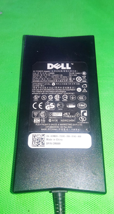 آداپتور لپ تاپ استوک Dell مدل CM889 19.5V 4.62A 90W | ۱۰۰ درصد سلامت + ۷ روز مهلت تست + | فروشگاه آران پی سی