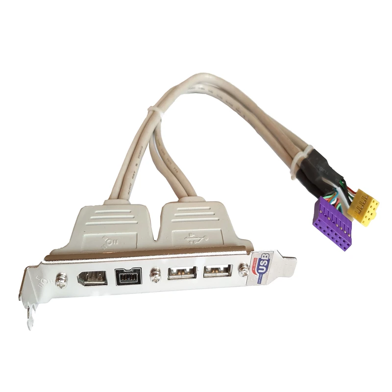 براکت پنل USB 2.0 و FireWire افزایش پورت پشت کیس و انتقال فیلم MiniDV تضمین سلامت فنی 7 روز مهلت تست | فروشگاه آران پی سی