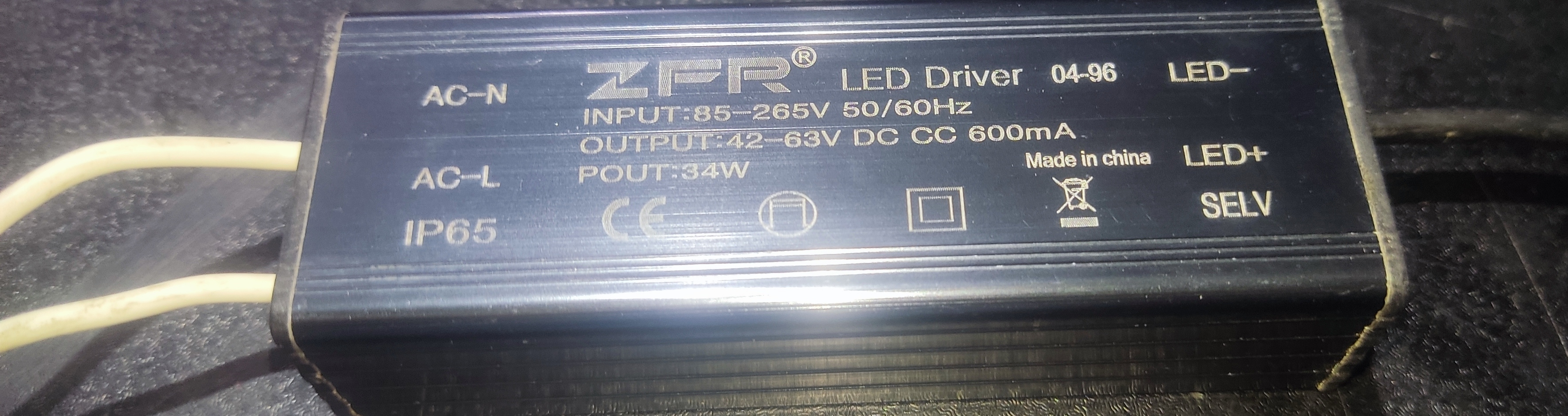 درایور  استوک LED زد پی آر ZPR 34W مدل 04-96 مناسب پروژکتور LED و چراغ COB ضد آب IP65 تضمین سلامت فنی 7 روز مهلت تست | فروشگاه آران پی سی