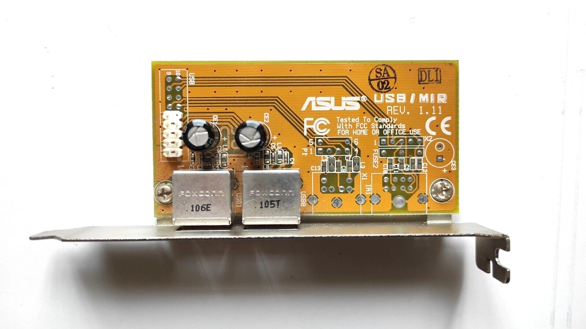 براکت پنل USB 2.0 استوک ASUS مدل USB/MIR Rev 1.11 افزایش پورت فلش، پرینتر، دانگل و هارد اکسترنال تضمین سلامت فنی  مهلت تست | فروشگاه آران پی سی