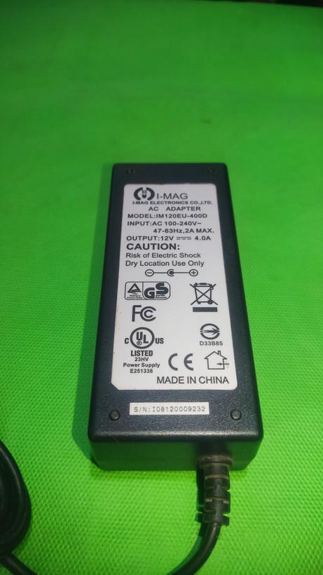 آداپتور استوک I-MAG مدل IM120EU-400D مناسب DVR، دوربین مداربسته، مانیتور و تجهیزات 12 ولت توان 48 وات تضمین سلامت فنی | فروشگاه آران پی سی