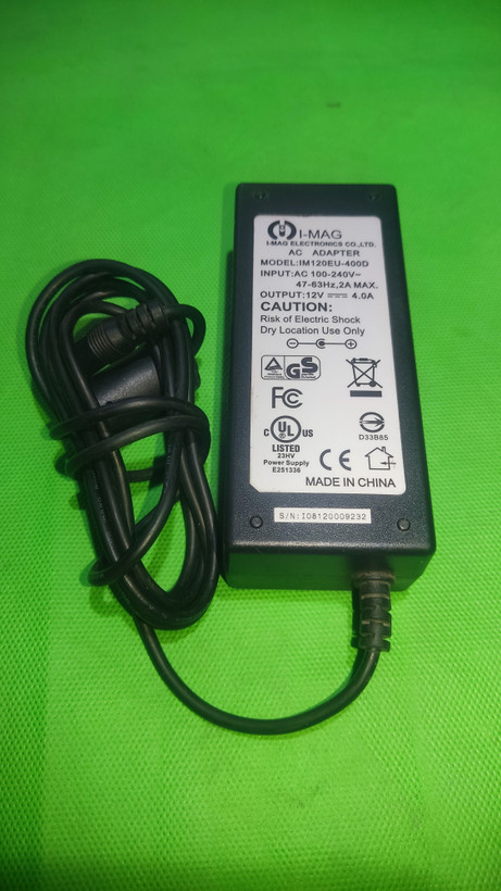 آداپتور استوک I-MAG مدل IM120EU-400D مناسب DVR، دوربین مداربسته، مانیتور و تجهیزات 12 ولت توان 48 وات تضمین سلامت فنی | فروشگاه آران پی سی