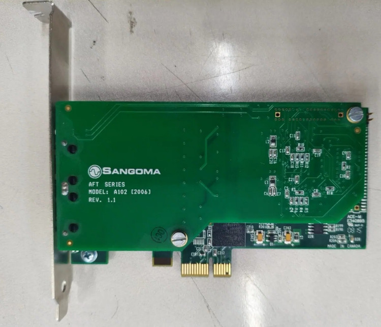 کارت دیجیتال VoIP برند Sangoma مدل A102 PCIe مناسب مراکز تماس و خطوط E1/T1 ۱۰۰ درصد سلامت | فروشگاه آران پیسی