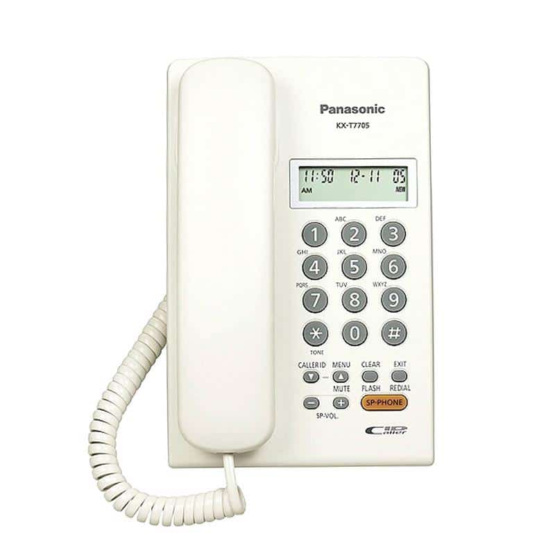 تلفن رومیزی پاناسونیک مدل KX-T7705X دارای کالر آیدی و اسپیکر ۱۰۰ درصد سلامت + ۷ روز مهلت تست | فروشگاه آران پی سی