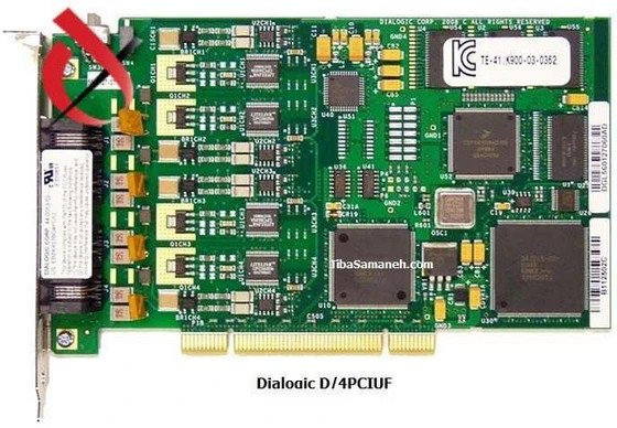 کارت تلفنی استوک Dialogic D/4PCIUF 04-2933-001 مناسب سانترال، IVR، مرکز تماس و VoIP 100٪ سلامت | فروشگاه آران پی سی