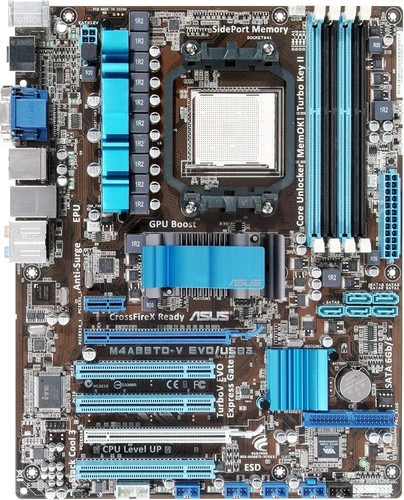 مادربرد استوک ASUS M4A88TD-V EVO/USB3 با CPU AMD Phenom II X2 550 و فن مناسب اورکلاک قوی گیم، رندر و سیستم حرفه ای | فروشگاه آران پی سی