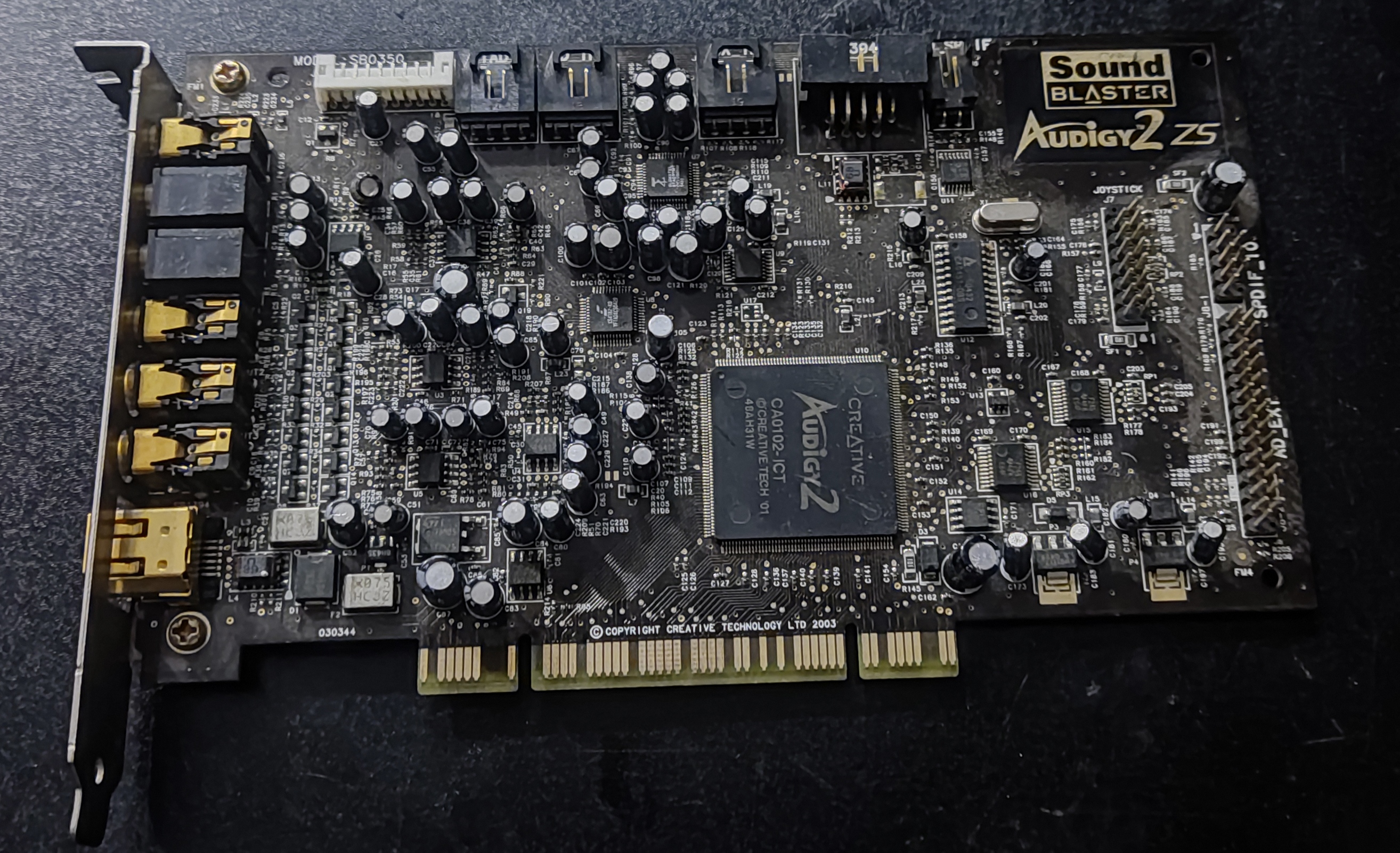 کارت صدا Creative Sound Blaster Audigy 2 ZS SB0350 برای گیمینگ و تولید صدا ۱۰۰ درصد سلامت | فروشگاه آران پی سی
