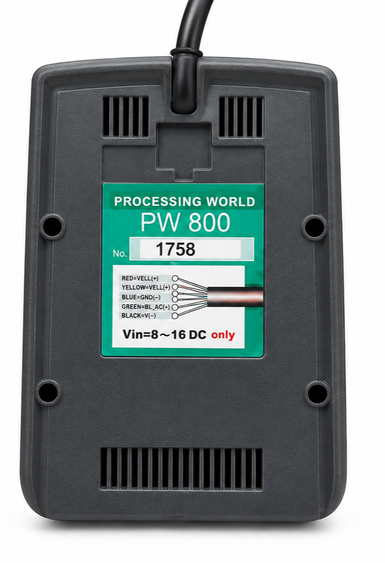 مبدل برق Processing World PW 800 با ورودی ۸ تا ۱۶ ولت DC | ۱۰۰ در صد سلامت + ۷ روز مهلت تست + |فروشگاه آران پی سی